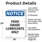 Signmission Food Grade Lubricants Only, 18 in W x Rectangle, Aluminum OS-2PACK-NS-A-1824-V-12821 - alternate 4